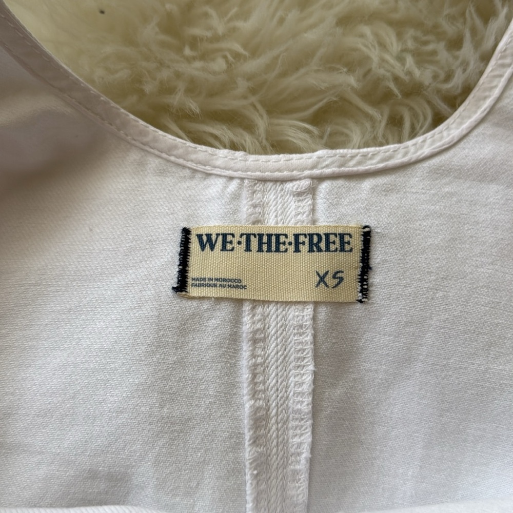 We The Free White Relaxed V-Neck Utility Jumpsuit - Picture 6 of 8